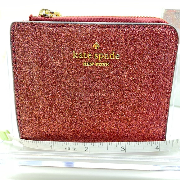 NIB Kate Spade ♠️ Glitter Compact Wallet in Deep Nova - Picture 7 of 9